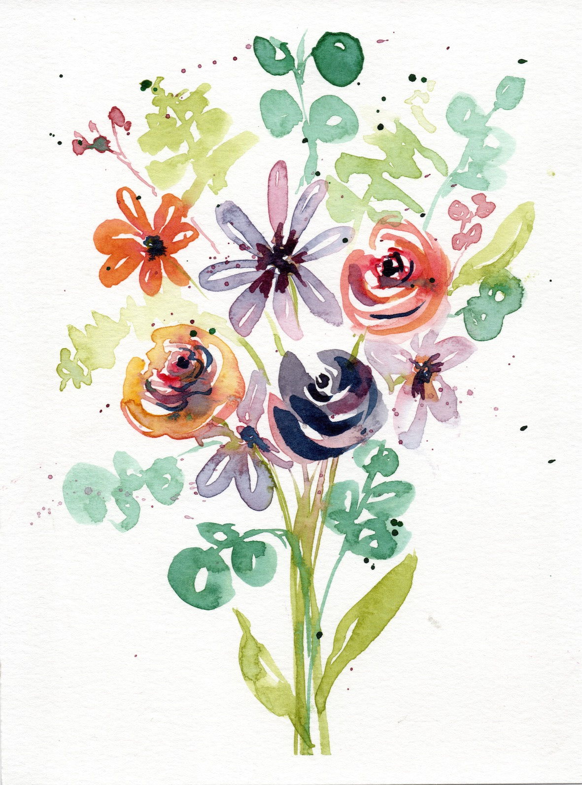 Loose Spring Bouquet - Watercolour Workshop